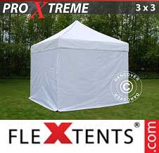 Carpa plegable FleXtents Pro Xtreme 3x3m Blanco, Incl. 4 lados