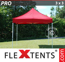 Carpa plegable FleXtents Pro 3x3m Rojo
