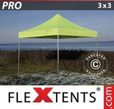 Carpa plegable FleXtents Pro 3x3m Amarillo Flúor/verde