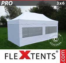 Carpa plegable FleXtents Pro 3x6m Blanco, incl. 6 lados