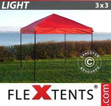 Carpa plegable FleXtents Light 3x3m Rojo