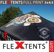 Carpa plegable FleXtents PRO con impresión digital completa 3x4,5m