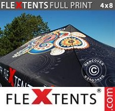 Carpa plegable FleXtents PRO con impresión digital completa 4x8m