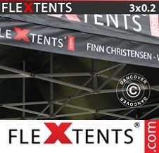 Carpa plegable FleXtents PRO con impresión digital completa 3x0,2m