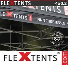 Carpa plegable FleXtents PRO con impresión digital completa 4x0,2m
