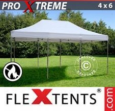 Carpa plegable FleXtents Pro Xtreme 4x6m Blanco, Ignífuga