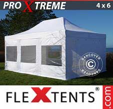 Carpa plegable FleXtents Pro Xtreme 4x6m Blanco, Incl. 8 lados
