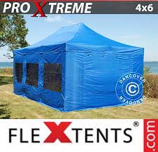 Carpa plegable FleXtents Pro Xtreme 4x6m Azul, incl. 8 lados