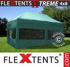 Carpa plegable FleXtents Pro Xtreme 4x8m Verde, Incl. 6 lados