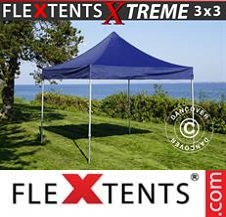 Carpa plegable FleXtents Pro Xtreme 3x3m Azul oscuro