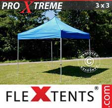 Carpa plegable FleXtents Pro Xtreme 3x3m Azul