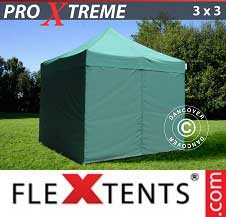 Carpa plegable FleXtents Pro Xtreme Verde, Incl. 4 lados