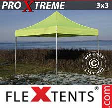 Carpa plegable FleXtents Pro Xtreme 3x3m Amarillo Flúor/Verde
